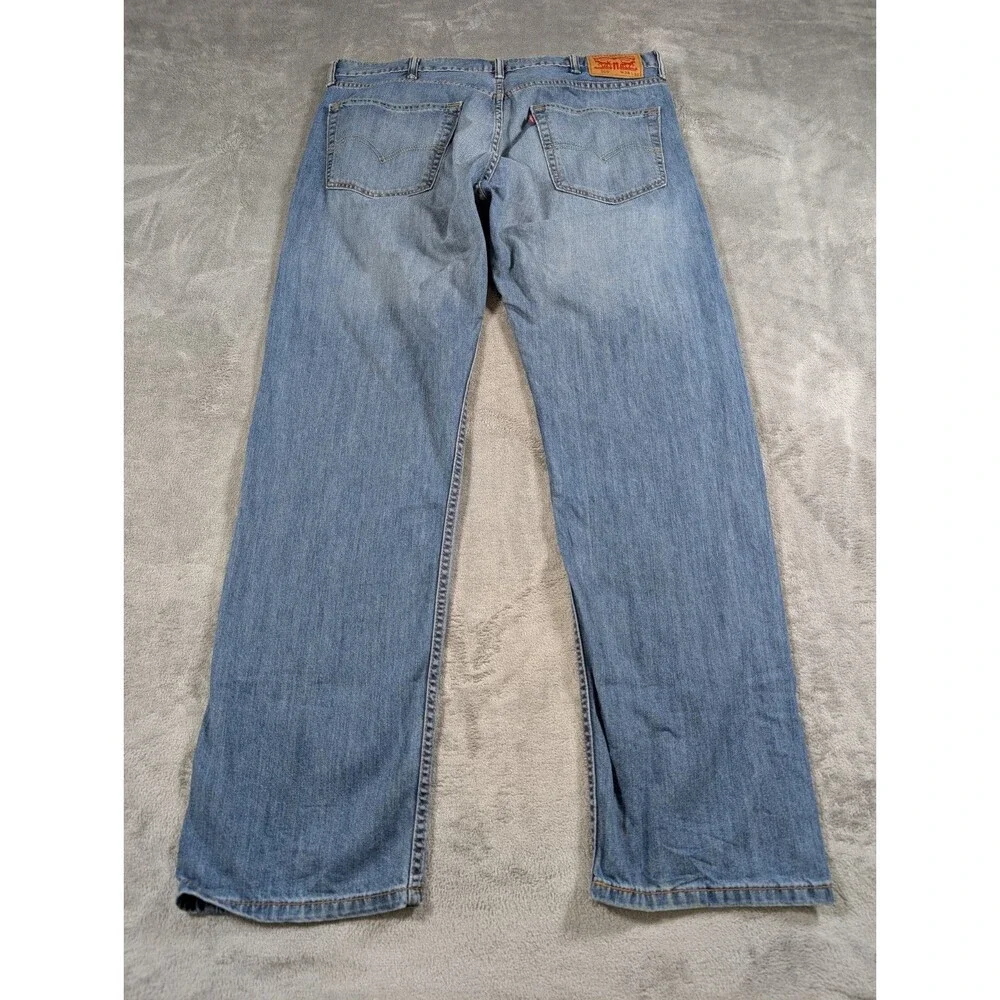 Levi's 505 Straight Leg Jeans Mens 38x32 Blue Denim Classic Casual Workwear